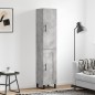 vidaXL Credenza Grigio Cemento 34,5x34x180 cm in Legno Multistrato vidaXL Credenza Grigio Cemento 34,5x34x180 cm in Legno Multistrato