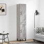 vidaXL Credenza Grigio Sonoma 34,5x34x180 cm in Legno Multistrato vidaXL Credenza Grigio Sonoma 34,5x34x180 cm in Legno Multistrato