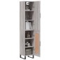 vidaXL Credenza Grigio Sonoma 34,5x34x180 cm in Legno Multistrato vidaXL Credenza Grigio Sonoma 34,5x34x180 cm in Legno Multistrato