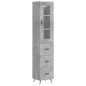 vidaXL Credenza Grigio Cemento 34,5x34x180 cm in Legno Multistrato vidaXL Credenza Grigio Cemento 34,5x34x180 cm in Legno Multistrato