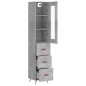 vidaXL Credenza Grigio Cemento 34,5x34x180 cm in Legno Multistrato vidaXL Credenza Grigio Cemento 34,5x34x180 cm in Legno Multistrato
