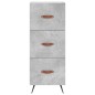 vidaXL Credenza Grigio Cemento 34,5x34x180 cm in Legno Multistrato vidaXL Credenza Grigio Cemento 34,5x34x180 cm in Legno Multistrato
