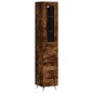 vidaXL Credenza Rovere Fumo 34,5x34x180 cm in Legno Multistrato vidaXL Credenza Rovere Fumo 34,5x34x180 cm in Legno Multistrato