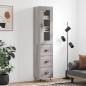 vidaXL Credenza Grigio Sonoma 34,5x34x180 cm in Legno Multistrato vidaXL Credenza Grigio Sonoma 34,5x34x180 cm in Legno Multistrato