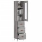 vidaXL Credenza Grigio Sonoma 34,5x34x180 cm in Legno Multistrato vidaXL Credenza Grigio Sonoma 34,5x34x180 cm in Legno Multistrato