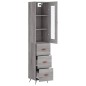 vidaXL Credenza Grigio Sonoma 34,5x34x180 cm in Legno Multistrato vidaXL Credenza Grigio Sonoma 34,5x34x180 cm in Legno Multistrato