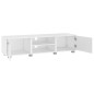 Mobile Porta TV Bianco 140x40x35 cm Legno Multistrato Mobile Porta TV Bianco 140x40x35 cm Legno Multistrato