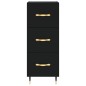 vidaXL Credenza Nera 34,5x34x180 cm in Legno Multistrato vidaXL Credenza Nera 34,5x34x180 cm in Legno Multistrato