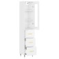 vidaXL Credenza 34,5x34x180 cm in Legno Multistrato Bianco Lucido vidaXL Credenza 34,5x34x180 cm in Legno Multistrato Bianco Lucido