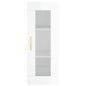 vidaXL Credenza 34,5x34x180 cm in Legno Multistrato Bianco Lucido vidaXL Credenza 34,5x34x180 cm in Legno Multistrato Bianco Lucido