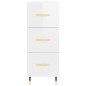 vidaXL Credenza 34,5x34x180 cm in Legno Multistrato Bianco Lucido vidaXL Credenza 34,5x34x180 cm in Legno Multistrato Bianco Lucido