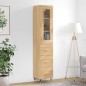 vidaXL Credenza Rovere Sonoma 34,5x34x180 cm in Legno Multistrato vidaXL Credenza Rovere Sonoma 34,5x34x180 cm in Legno Multistrato