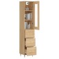 vidaXL Credenza Rovere Sonoma 34,5x34x180 cm in Legno Multistrato vidaXL Credenza Rovere Sonoma 34,5x34x180 cm in Legno Multistrato