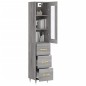 vidaXL Credenza Grigio Sonoma 34,5x34x180 cm in Legno Multistrato vidaXL Credenza Grigio Sonoma 34,5x34x180 cm in Legno Multistrato