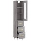 vidaXL Credenza Grigio Sonoma 34,5x34x180 cm in Legno Multistrato vidaXL Credenza Grigio Sonoma 34,5x34x180 cm in Legno Multistrato