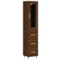 vidaXL Credenza Rovere Marrone 34,5x34x180 cm in Legno Multistrato vidaXL Credenza Rovere Marrone 34,5x34x180 cm in Legno Multistrato