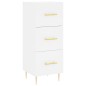 vidaXL Credenza Bianca 34,5x34x180 cm in Legno Multistrato