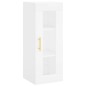 vidaXL Credenza Bianca 34,5x34x180 cm in Legno Multistrato