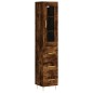 vidaXL Credenza Rovere Fumo 34,5x34x180 cm in Legno Multistrato vidaXL Credenza Rovere Fumo 34,5x34x180 cm in Legno Multistrato