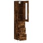vidaXL Credenza Rovere Fumo 34,5x34x180 cm in Legno Multistrato vidaXL Credenza Rovere Fumo 34,5x34x180 cm in Legno Multistrato