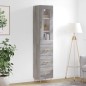 vidaXL Credenza Grigio Sonoma 34,5x34x180 cm in Legno Multistrato vidaXL Credenza Grigio Sonoma 34,5x34x180 cm in Legno Multistrato