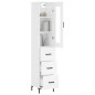 vidaXL Credenza Bianca 34,5x34x180 cm in Legno Multistrato