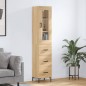 vidaXL Credenza Rovere Sonoma 34,5x34x180 cm in Legno Multistrato vidaXL Credenza Rovere Sonoma 34,5x34x180 cm in Legno Multistrato