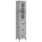 vidaXL Credenza Grigio Cemento 34,5x34x180 cm in Legno Multistrato vidaXL Credenza Grigio Cemento 34,5x34x180 cm in Legno Multistrato
