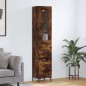 vidaXL Credenza Rovere Fumo 34,5x34x180 cm in Legno Multistrato vidaXL Credenza Rovere Fumo 34,5x34x180 cm in Legno Multistrato