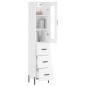 vidaXL Credenza Bianca 34,5x34x180 cm in Legno Multistrato vidaXL Credenza Bianca 34,5x34x180 cm in Legno Multistrato