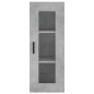 vidaXL Credenza Grigio Cemento 34,5x34x180 cm in Legno Multistrato vidaXL Credenza Grigio Cemento 34,5x34x180 cm in Legno Multistrato