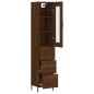 vidaXL Credenza Rovere Marrone 34,5x34x180 cm in Legno Multistrato vidaXL Credenza Rovere Marrone 34,5x34x180 cm in Legno Multistrato