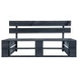 Panca da Giardino con Pallet in Legno Nera Panca da Giardino con Pallet in Legno Nera