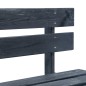 Panca da Giardino con Pallet in Legno Nera Panca da Giardino con Pallet in Legno Nera