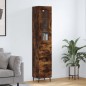 vidaXL Credenza Rovere Fumo 34,5x34x180 cm in Legno Multistrato vidaXL Credenza Rovere Fumo 34,5x34x180 cm in Legno Multistrato