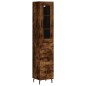 vidaXL Credenza Rovere Fumo 34,5x34x180 cm in Legno Multistrato vidaXL Credenza Rovere Fumo 34,5x34x180 cm in Legno Multistrato