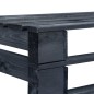 Panca da Giardino con Pallet in Legno Nera Panca da Giardino con Pallet in Legno Nera
