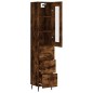 vidaXL Credenza Rovere Fumo 34,5x34x180 cm in Legno Multistrato vidaXL Credenza Rovere Fumo 34,5x34x180 cm in Legno Multistrato