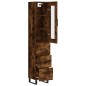 vidaXL Credenza Rovere Fumo 34,5x34x180 cm in Legno Multistrato vidaXL Credenza Rovere Fumo 34,5x34x180 cm in Legno Multistrato