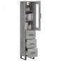 vidaXL Credenza Grigio Sonoma 34,5x34x180 cm in Legno Multistrato vidaXL Credenza Grigio Sonoma 34,5x34x180 cm in Legno Multistrato