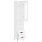 vidaXL Credenza Bianca 34,5x34x180 cm in Legno Multistrato vidaXL Credenza Bianca 34,5x34x180 cm in Legno Multistrato