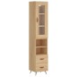 vidaXL Credenza Rovere Sonoma 34,5x34x180 cm in Legno Multistrato vidaXL Credenza Rovere Sonoma 34,5x34x180 cm in Legno Multistrato