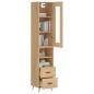 vidaXL Credenza Rovere Sonoma 34,5x34x180 cm in Legno Multistrato vidaXL Credenza Rovere Sonoma 34,5x34x180 cm in Legno Multistrato