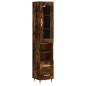 vidaXL Credenza Rovere Fumo 34,5x34x180 cm in Legno Multistrato vidaXL Credenza Rovere Fumo 34,5x34x180 cm in Legno Multistrato