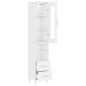 vidaXL Credenza 34,5x34x180 cm in Legno Multistrato Bianco Lucido vidaXL Credenza 34,5x34x180 cm in Legno Multistrato Bianco Lucido
