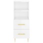 vidaXL Credenza 34,5x34x180 cm in Legno Multistrato Bianco Lucido vidaXL Credenza 34,5x34x180 cm in Legno Multistrato Bianco Lucido