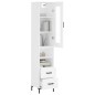 vidaXL Credenza Bianca 34,5x34x180 cm in Legno Multistrato vidaXL Credenza Bianca 34,5x34x180 cm in Legno Multistrato