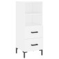 vidaXL Credenza Bianca 34,5x34x180 cm in Legno Multistrato vidaXL Credenza Bianca 34,5x34x180 cm in Legno Multistrato