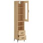 vidaXL Credenza Rovere Sonoma 34,5x34x180 cm in Legno Multistrato vidaXL Credenza Rovere Sonoma 34,5x34x180 cm in Legno Multistrato