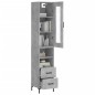 vidaXL Credenza Grigio Cemento 34,5x34x180 cm in Legno Multistrato vidaXL Credenza Grigio Cemento 34,5x34x180 cm in Legno Multistrato